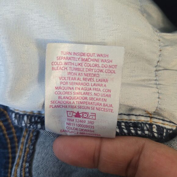 No Boundaries High-Rise Denim Shorts Size 15 | Triple Button | Cuffed Hem - Picture 13 of 14